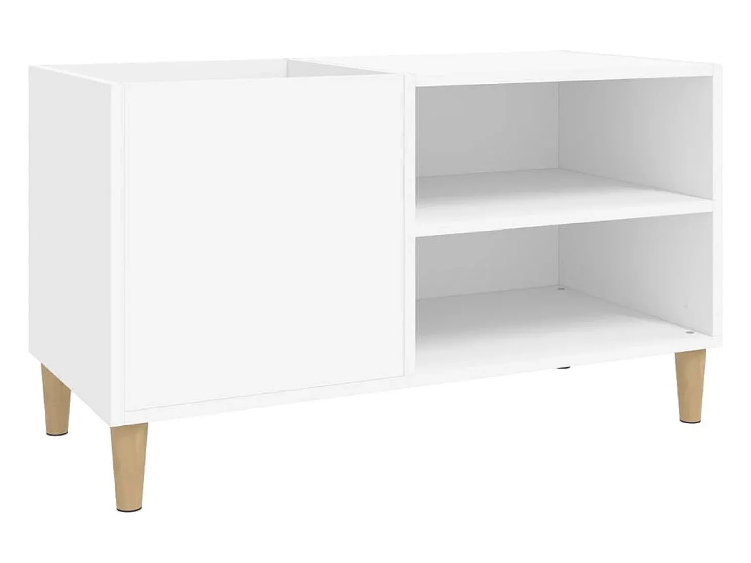 Armário para discos 84,5x38x48 cm derivados de madeira branco