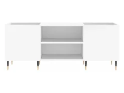 Armário para discos 121x38x48 cm derivados de madeira branco