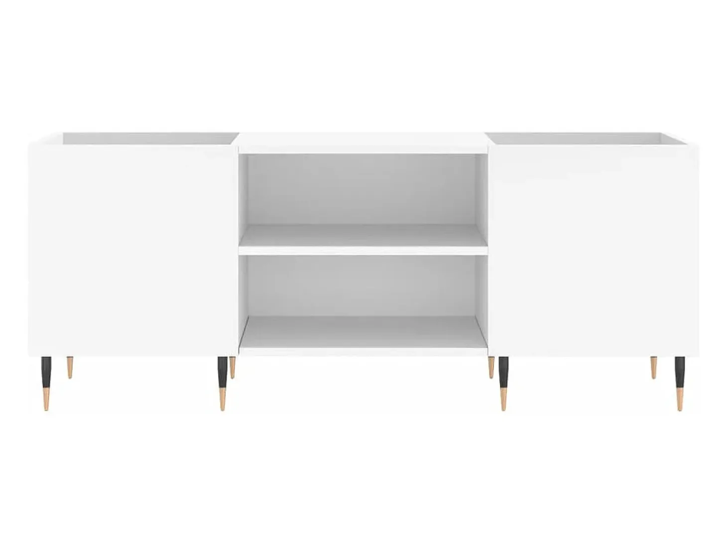 Armário para discos 121x38x48 cm derivados de madeira branco