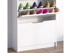 Armário para sapatos branco 59x22x105 luca