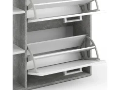 Armário para sapatos branco/concreto 24.5x80x90 orlando