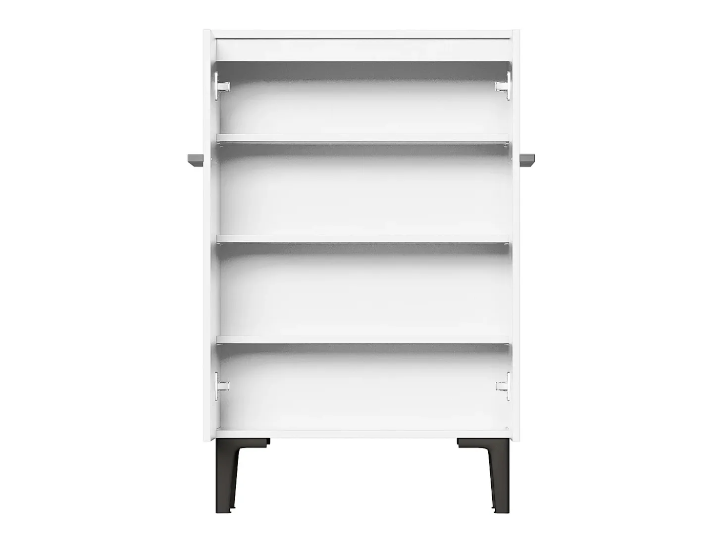 Armário para sapatos branco com 2 portas - prateleiras ajustáveis 60 × 34,5 x 95 cm