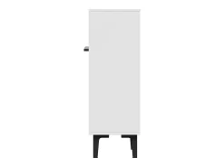 Armário para sapatos branco com 2 portas - prateleiras ajustáveis 60 × 34,5 x 95 cm