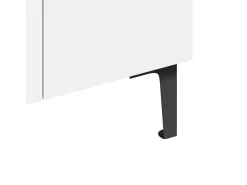 Armário para sapatos branco com 2 portas - prateleiras ajustáveis 60 × 34,5 x 95 cm