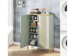Armário para sapatos com 2 portas, 70 x 35 x 100 cm, com 6 níveis e prateleiras reguláveis, para 22 pares de sapatos