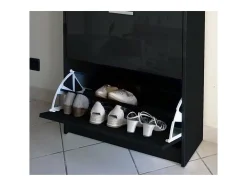 Armário para sapatos KLARK 74 cm - Preto Alto Brilho