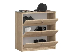 Armário para Sapatos MINI com 3 Portas Basculantes - 60 cm - Carvalho Sonoma