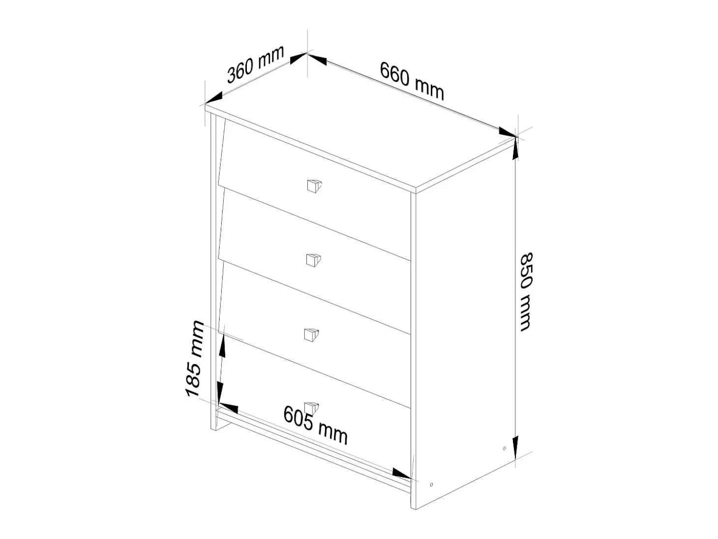Armário para Sapatos RUBIN com 4 Portas de Basculação 66cm - Carvalho Sonoma