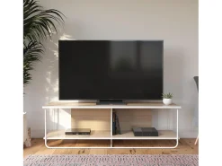 Armário para televisão com 2 gavetas e 1 porta em aglomerado laminado
