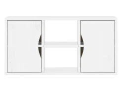 Armário para TV 79x24x40 cm Madeira maciça de pinho Branco
