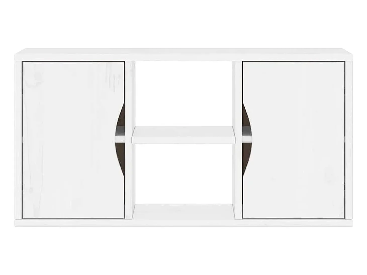 Armário para TV 79x24x40 cm Madeira maciça de pinho Branco