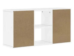 Armário para TV 79x24x40 cm Madeira maciça de pinho Branco