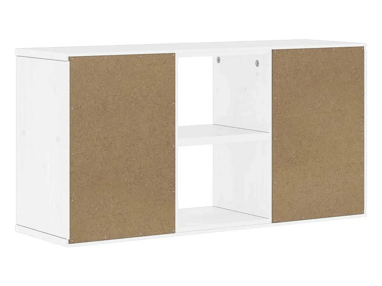 Armário para TV 79x24x40 cm Madeira maciça de pinho Branco