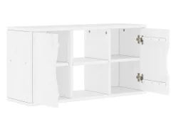 Armário para TV 79x24x40 cm Madeira maciça de pinho Branco