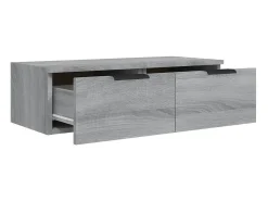 Armário parede 2pcs 68x30x20cm derivados madeira cinza sonoma