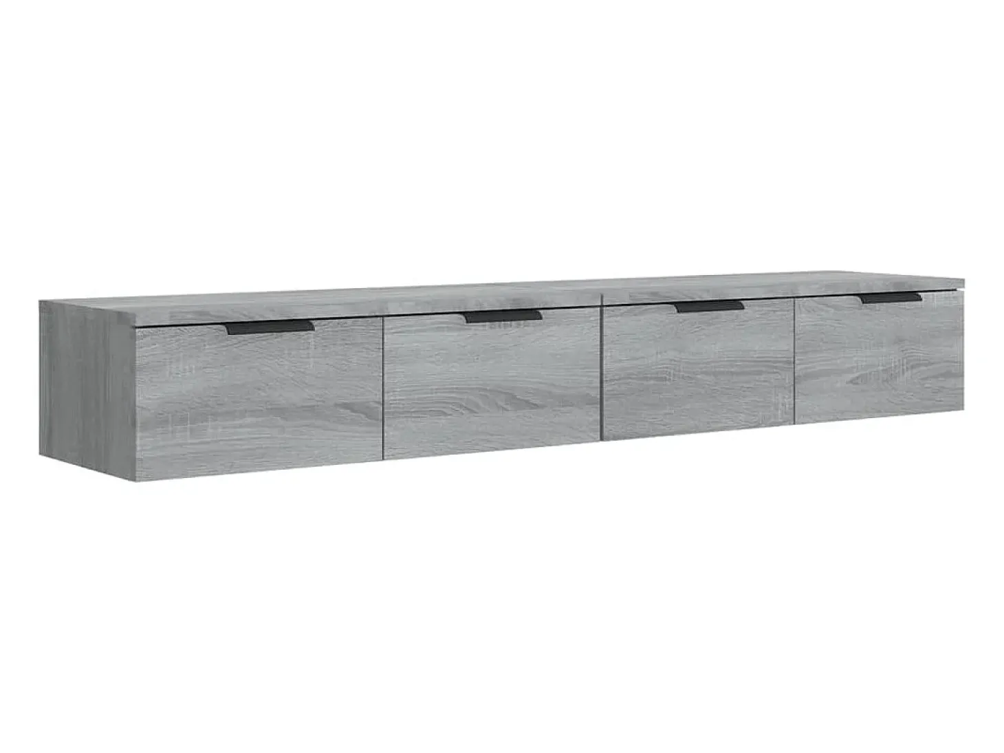 Armário parede 2pcs 68x30x20cm derivados madeira cinza sonoma