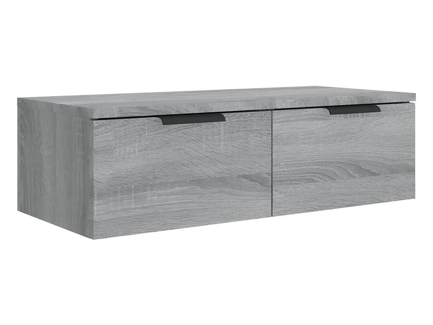 Armário parede 2pcs 68x30x20cm derivados madeira cinza sonoma
