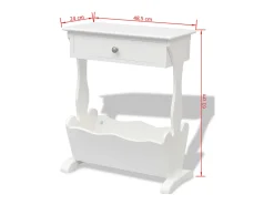 Armário revistas Melrose branco