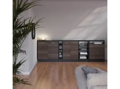 Armário sótão elegante cinza/antracite 120x46x81.6 rion