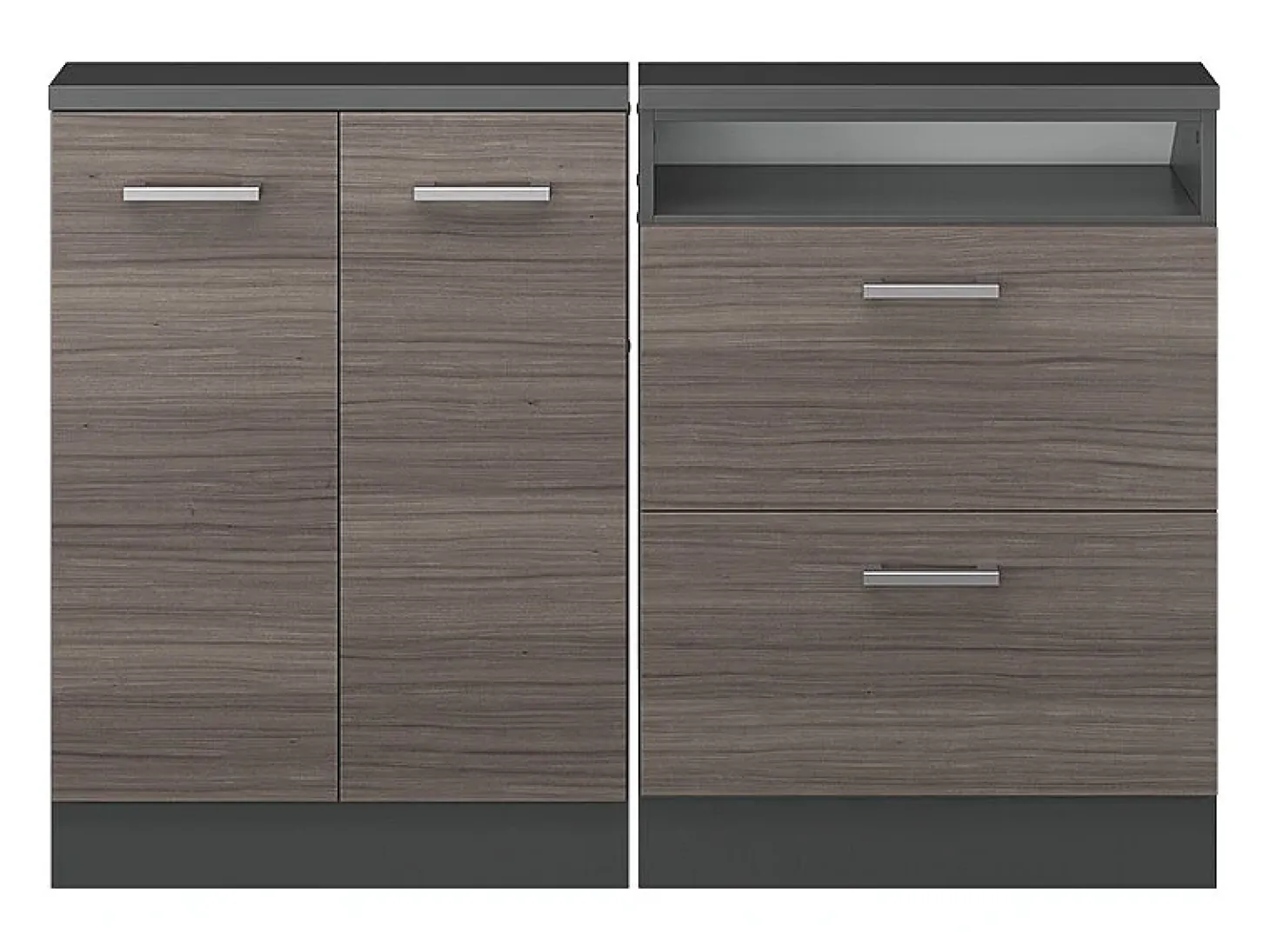 Armário sótão elegante cinza/antracite 120x46x81.6 rion