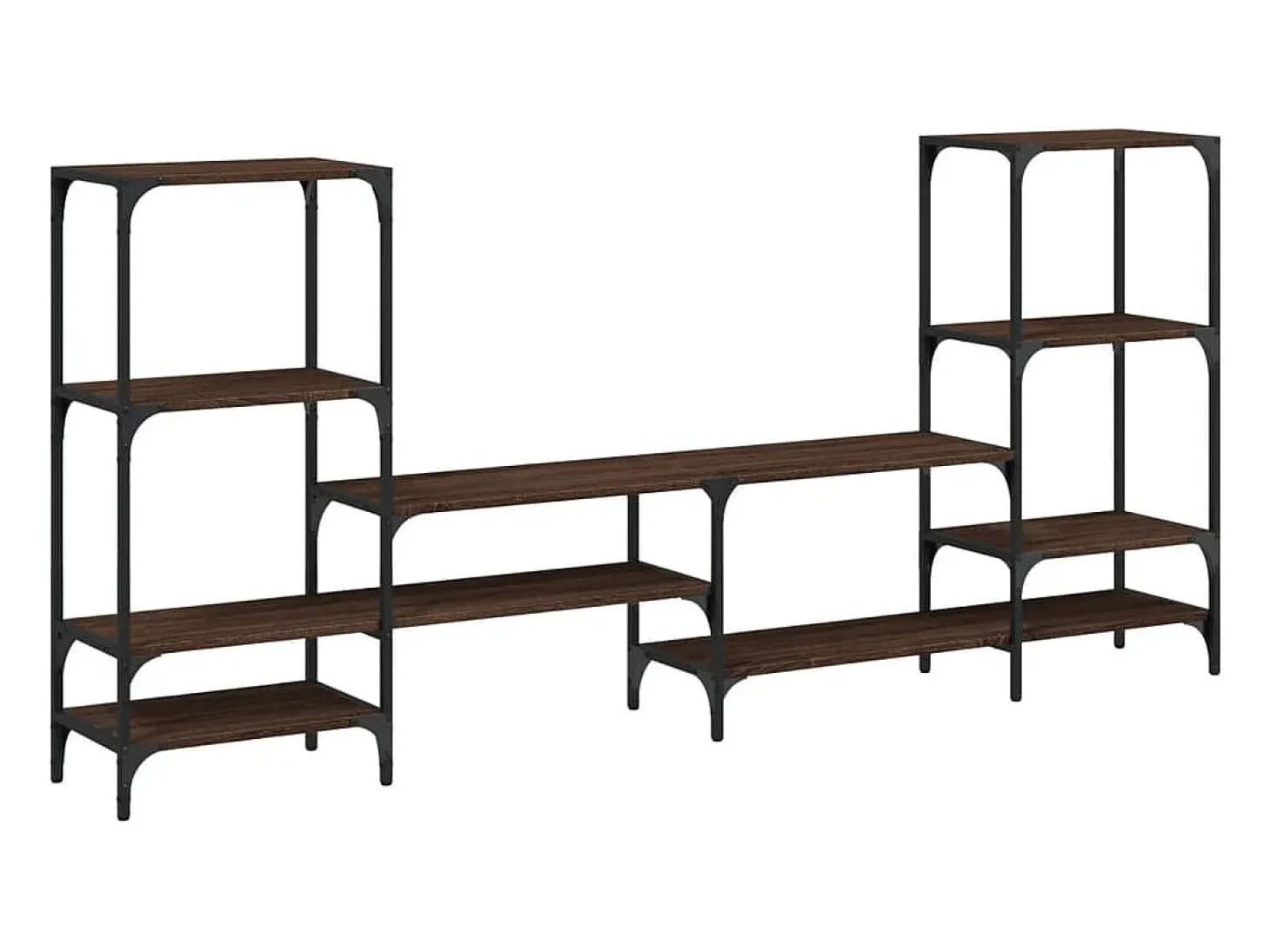 Armário TV 206,5x28,5x95cm derivados madeira carvalho castanho PT910375