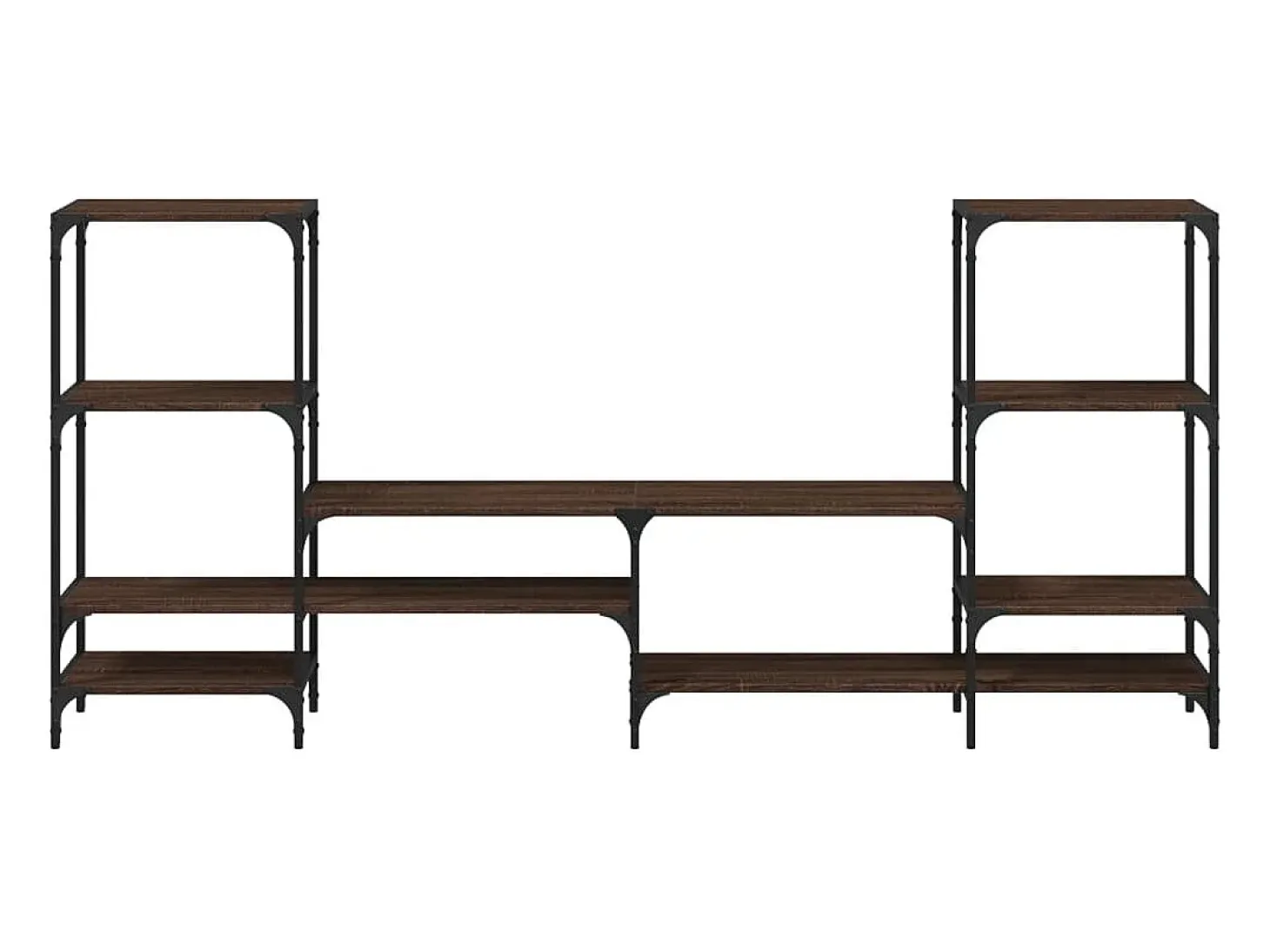 Armário TV 206,5x28,5x95cm derivados madeira carvalho castanho PT910375