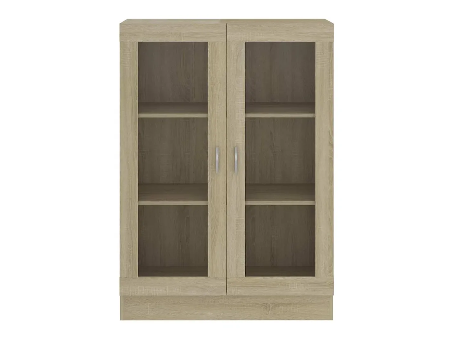 Armário vitrine derivados de madeira carvalho sonoma