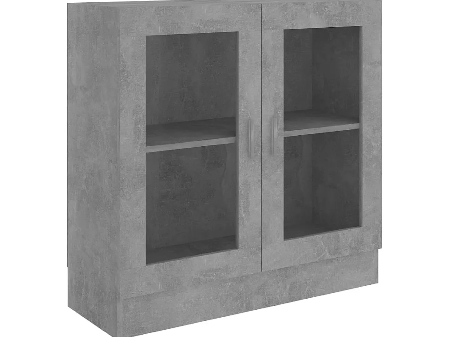 Armário vitrine derivados de madeira cinza cimento PT982935