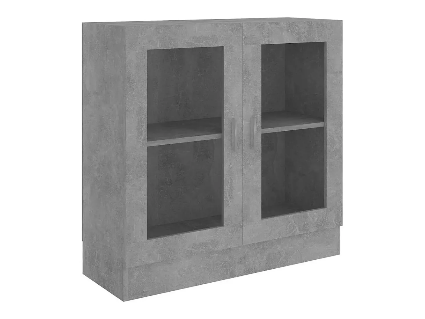Armário vitrine derivados de madeira cinza cimento