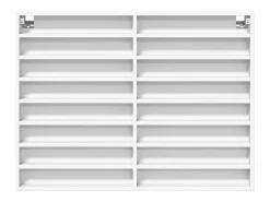 Armário vitrine 100x8,5x75 cm derivados de madeira branco PT666939