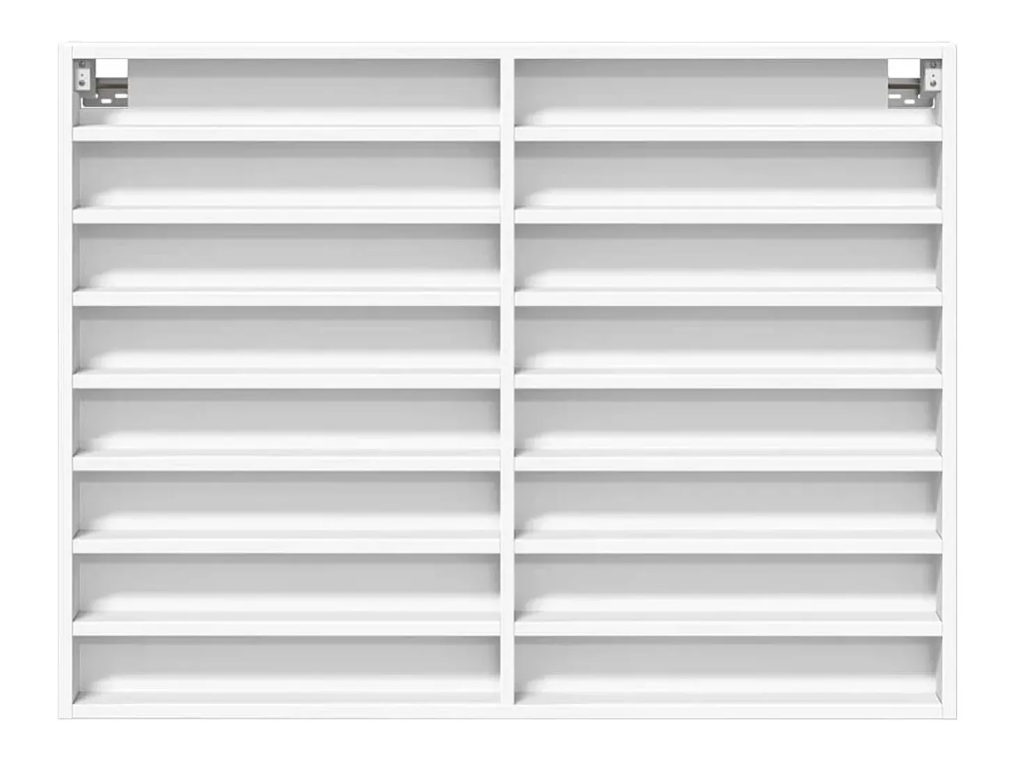 Armário vitrine 100x8,5x75 cm derivados de madeira branco PT666939