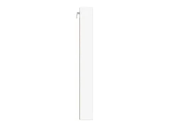 Armário vitrine 100x8,5x75 cm derivados de madeira branco PT666939