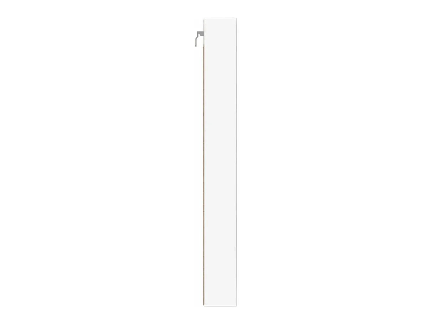 Armário vitrine 100x8,5x75 cm derivados de madeira branco PT666939