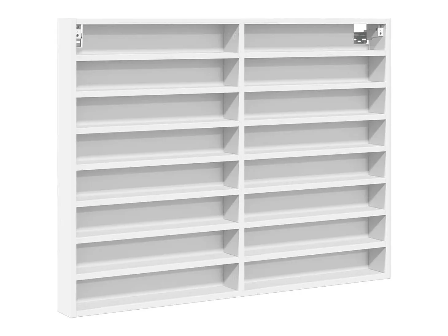 Armário vitrine 100x8,5x75 cm derivados de madeira branco PT666939