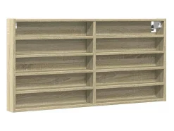 Armário vitrine 100x8,5x50 cm derivados madeira carvalho sonoma
