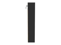 Armário vitrine 100x8,5x50 cm derivados de madeira preto PT786025