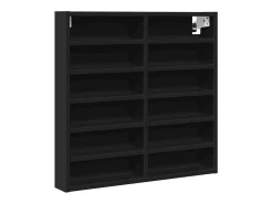Armário vitrine 60x8,5x58 cm derivados de madeira preto PT468391