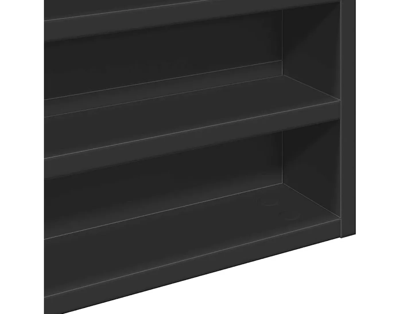 Armário vitrine 100x8,5x50 cm derivados de madeira preto