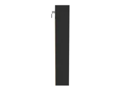Armário vitrine 100x8,5x50 cm derivados de madeira preto