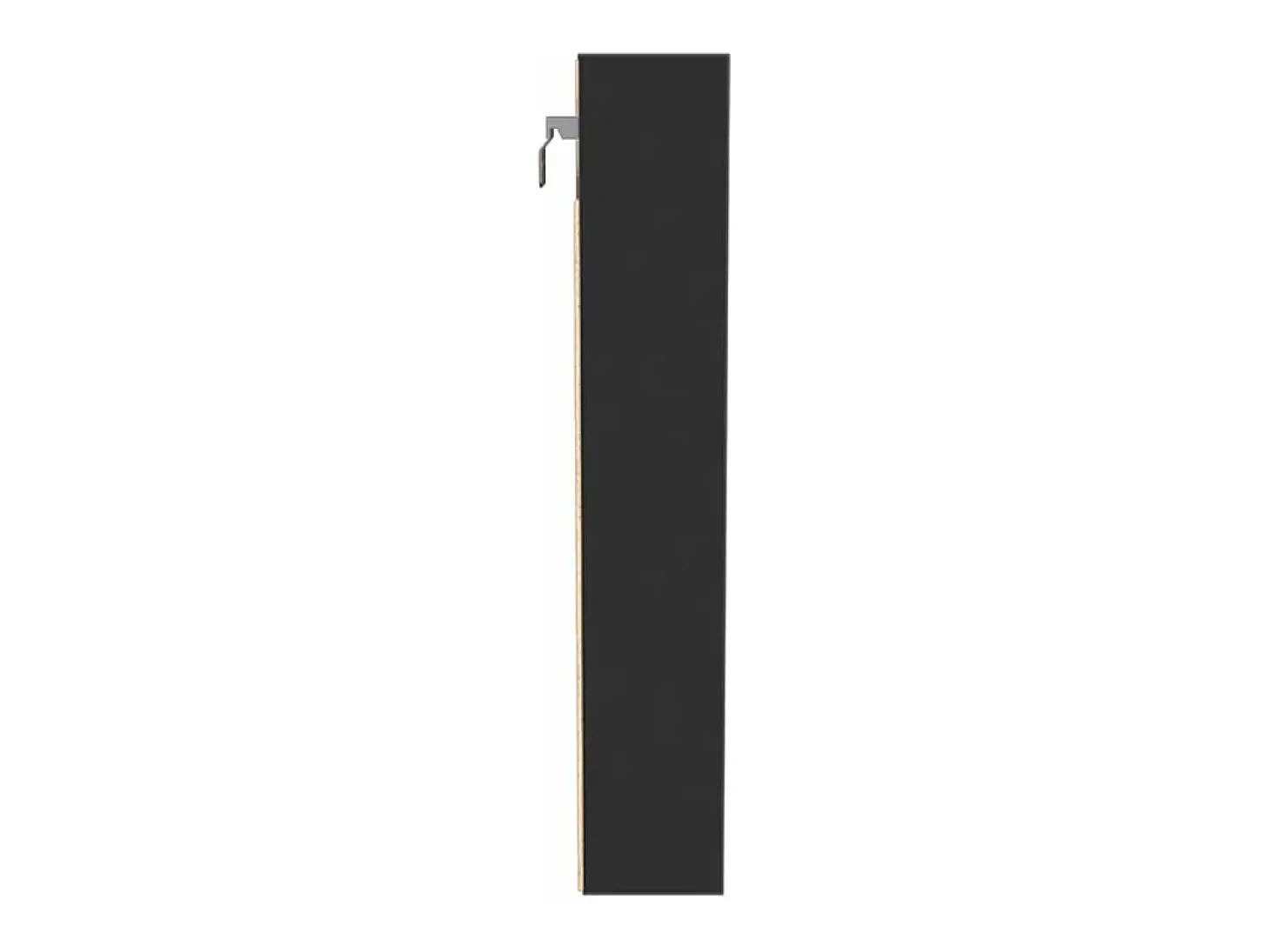 Armário vitrine 100x8,5x50 cm derivados de madeira preto