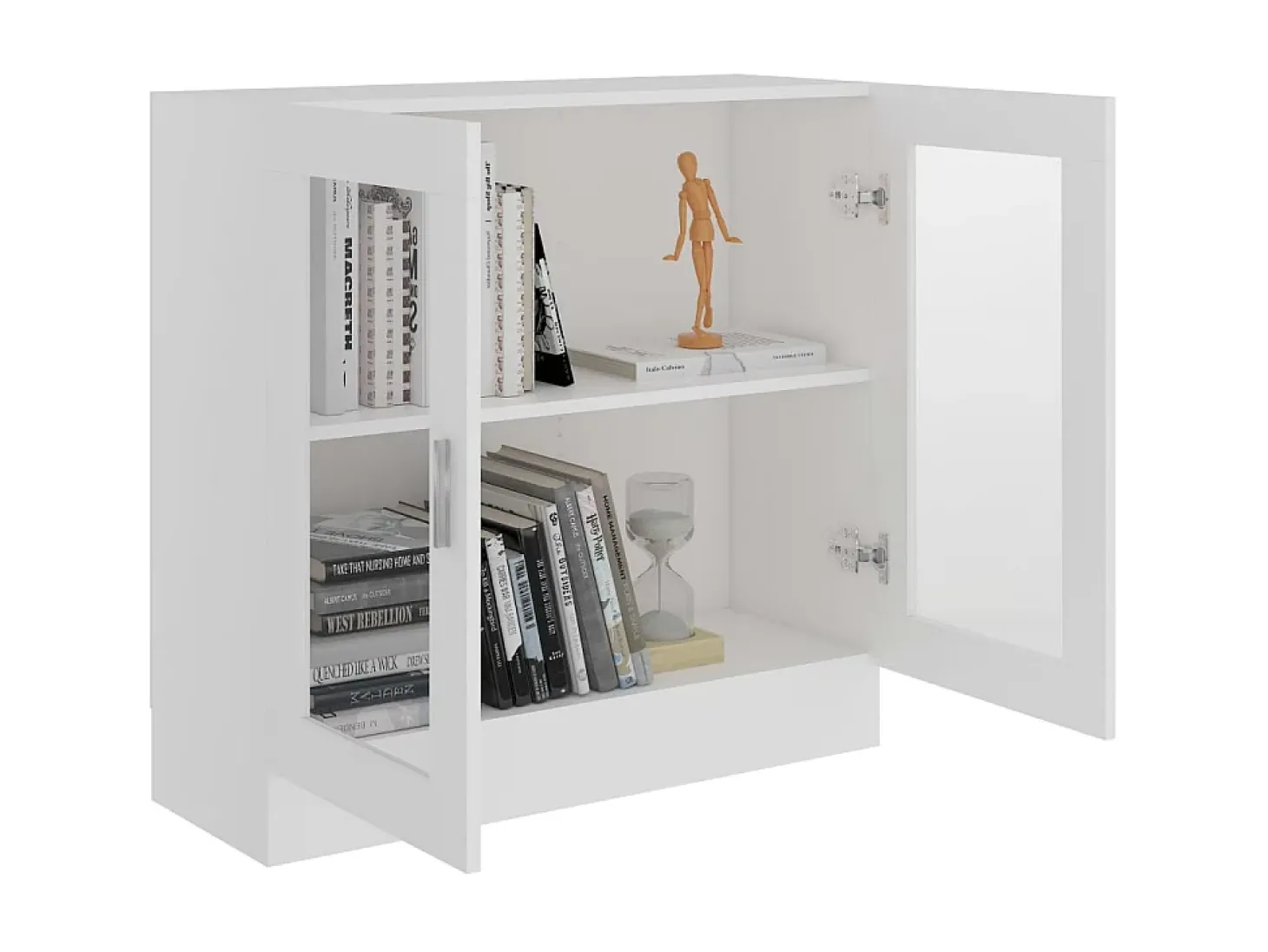 Armário vitrine 82,5x30,5x80 cm derivados de madeira branco PT465416