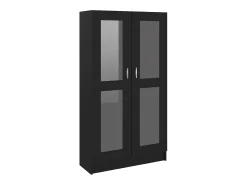 Armário vitrine 82,5x30,5x150 cm derivados de madeira preto