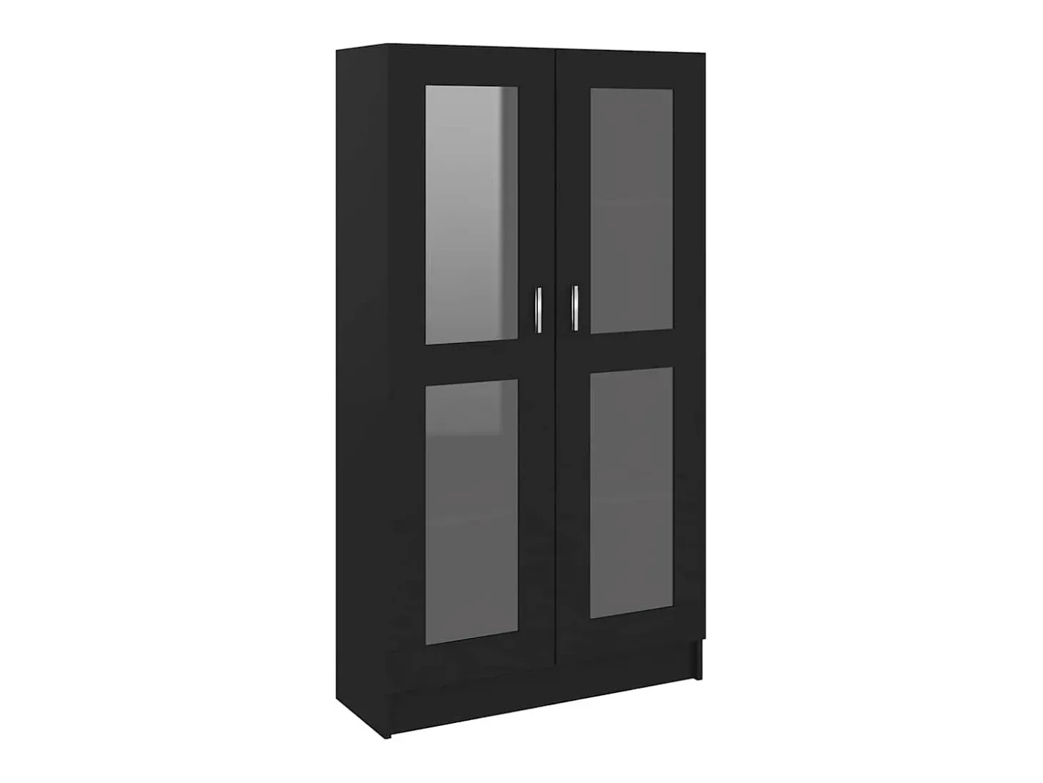Armário vitrine 82,5x30,5x150 cm derivados de madeira preto