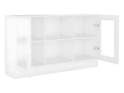 Armário vitrine 120x30,5x70 cm derivados de madeira branco PT340597