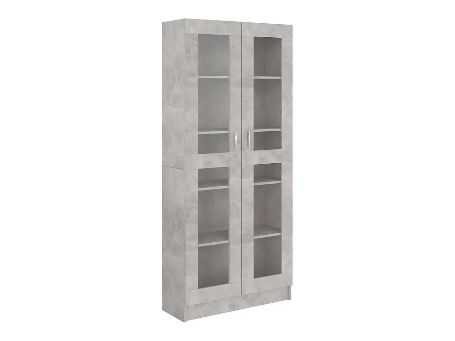 Armário vitrine 82,5x30,5x185,5cm derivados madeira cinzento