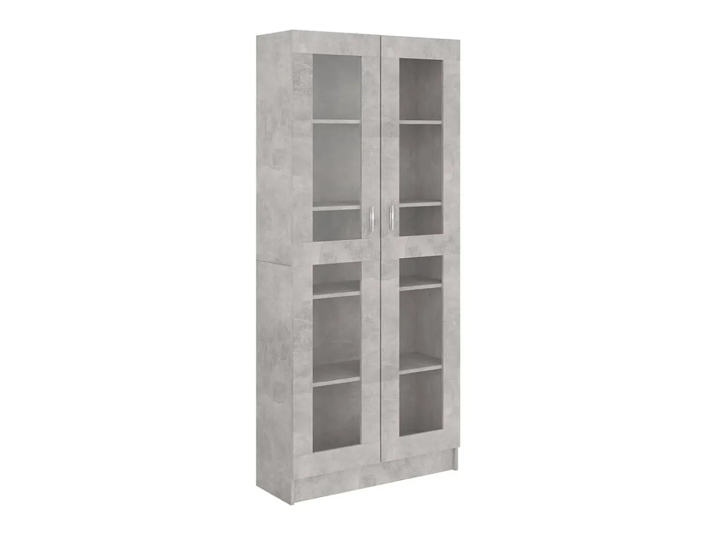 Armário vitrine 82,5x30,5x185,5cm derivados madeira cinzento PT869789