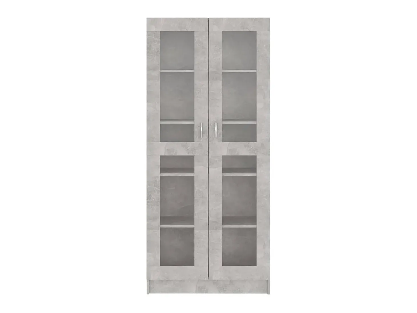 Armário vitrine 82,5x30,5x185,5cm derivados madeira cinzento PT869789