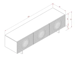 Armário 180x50x49 cm branco Hudson H11