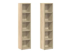 Armários CD 2 pcs 21x16x93,5 cm contraplacado carvalho sonoma