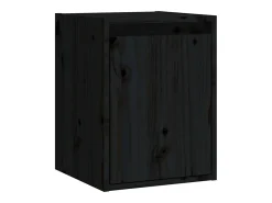 Armários de parede 2 pcs 30x30x40 cm pinho maciço preto
